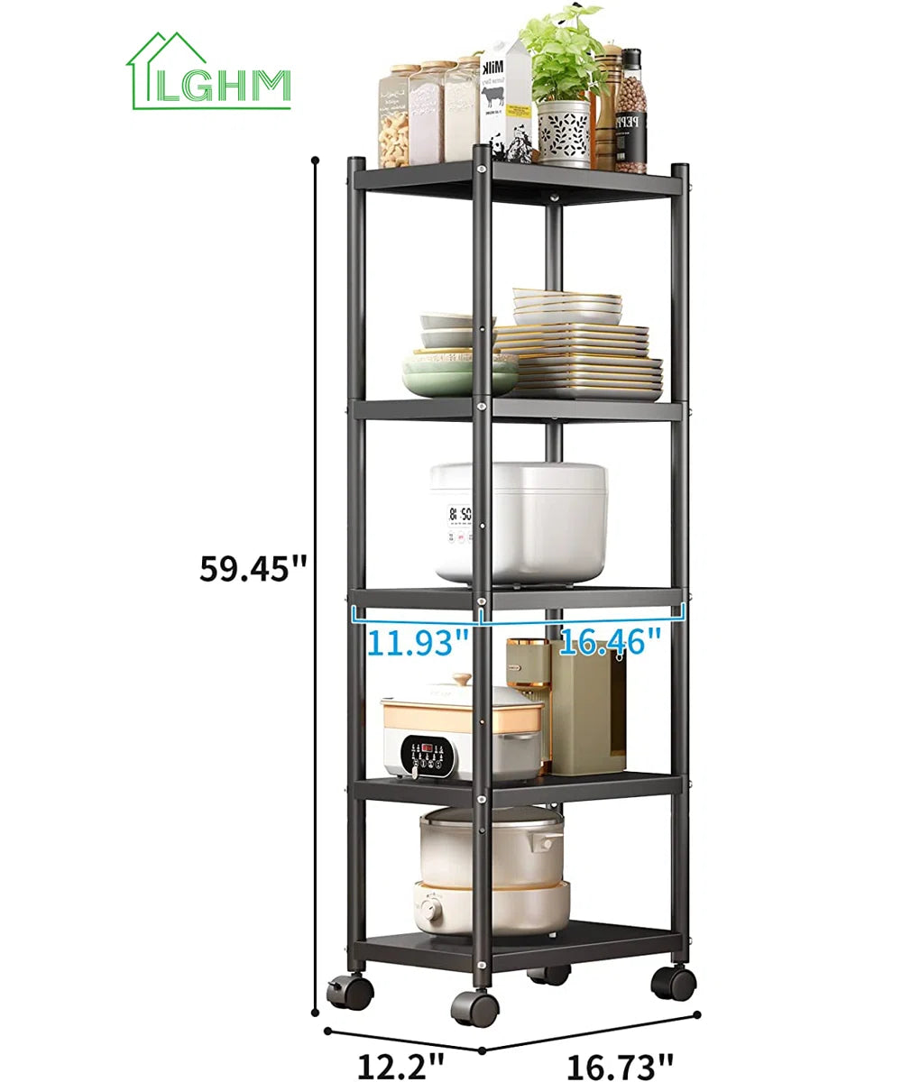 Kitchen Rack: 16.73'' Wood Standard Baker's Rack with Microwave Compatibility