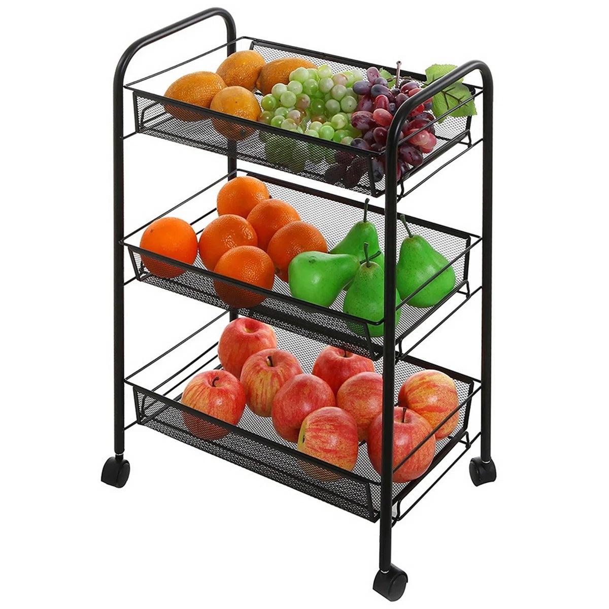 Kitchen Racks: 17.3" iron baker’s rack with microwave shelf, compact storage for kitchens or apartments