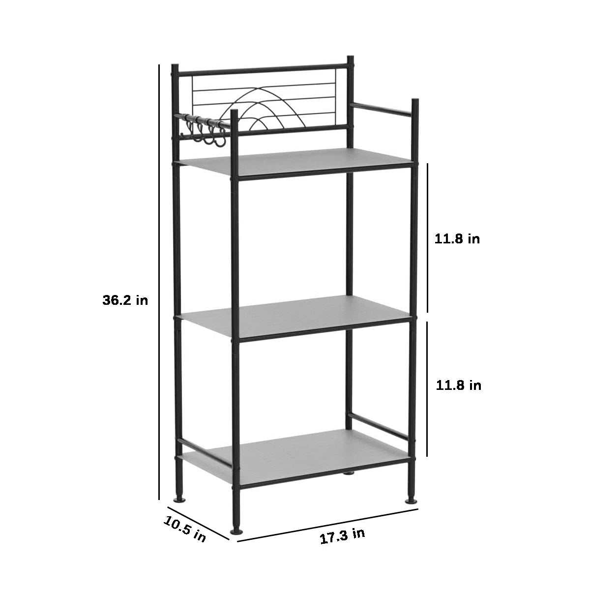 Kitchen Rack: 17.3'' W Steel Storage Rack