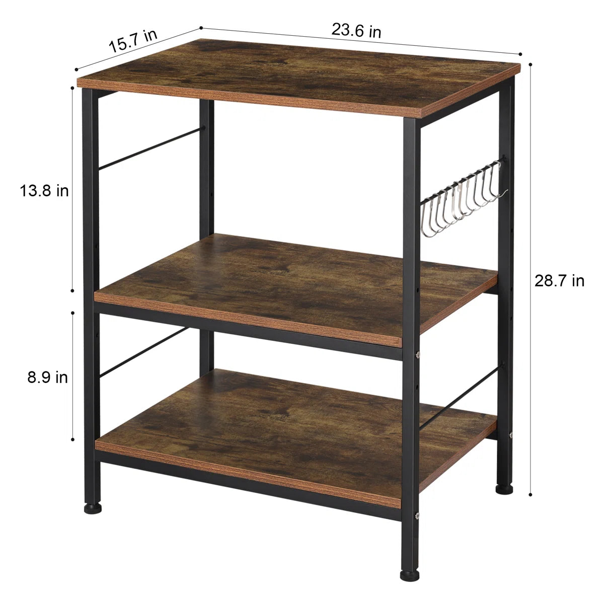 Kitchen Rack: 18'' Stainless Steel Standard Baker's Rack with Microwave Compatibility