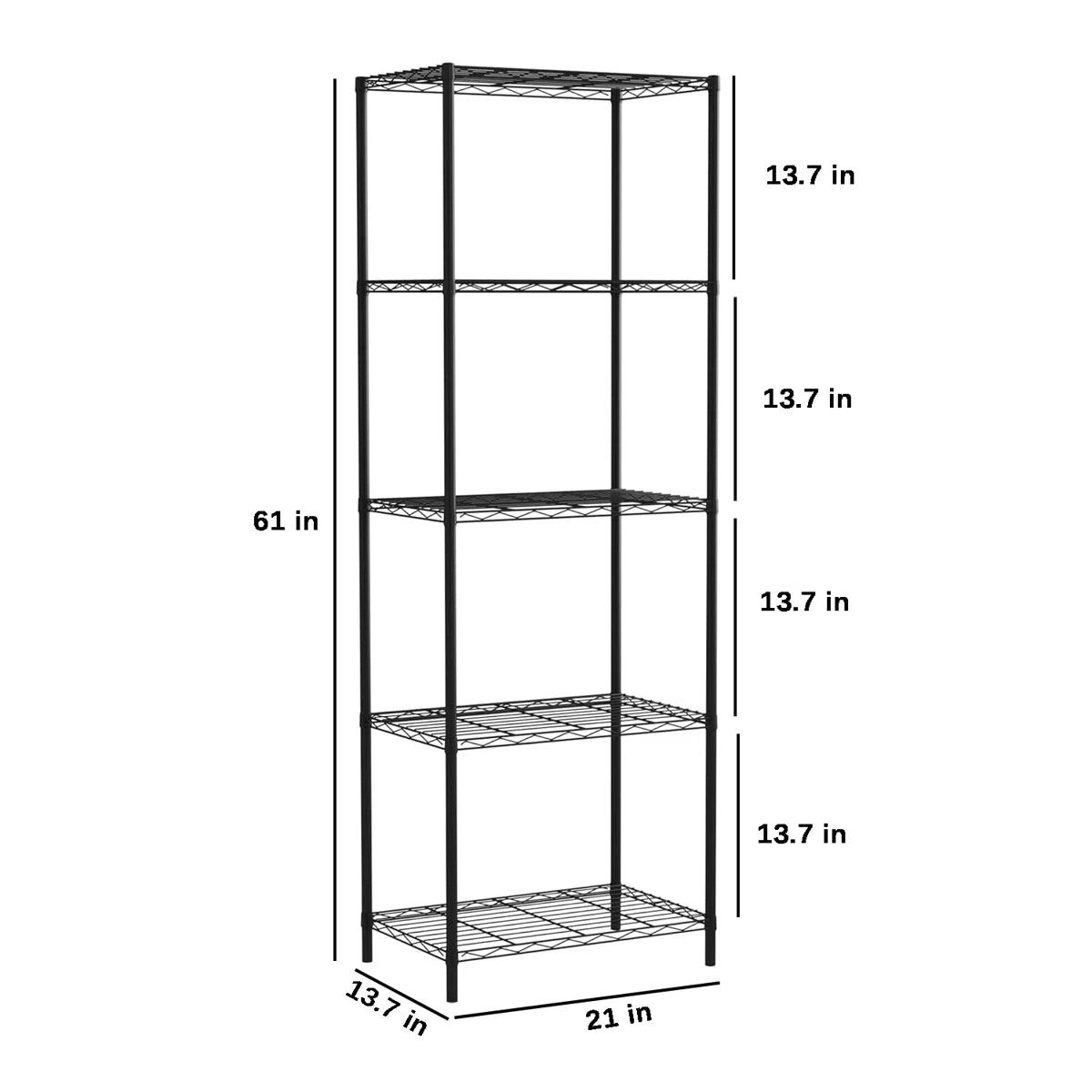 Kitchen Rack: 21'' W Steel Shelving Unit