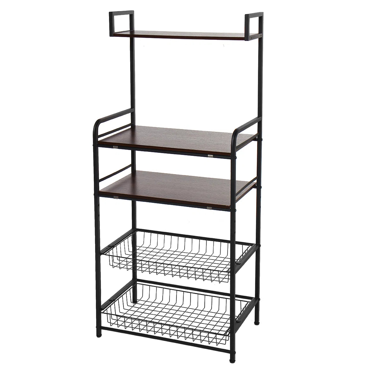 Microwave Stands: 22.83'' Steel Baker’s Rack with Microwave Shelf and Storage
