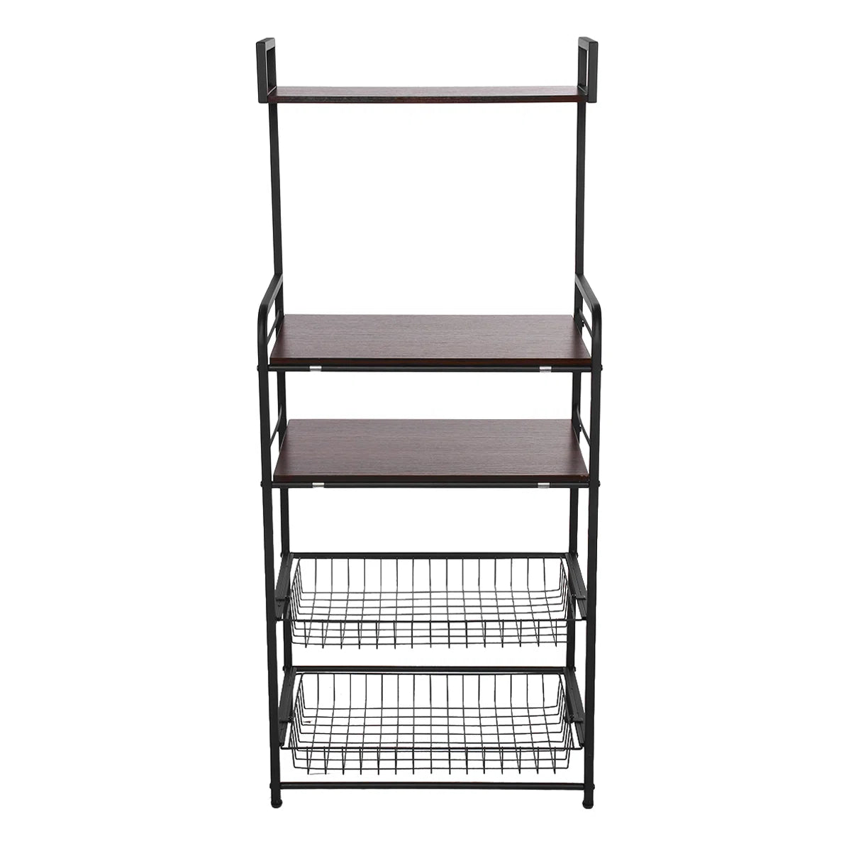 Microwave Stands: 22.83'' Steel Baker’s Rack with Microwave Shelf and Storage