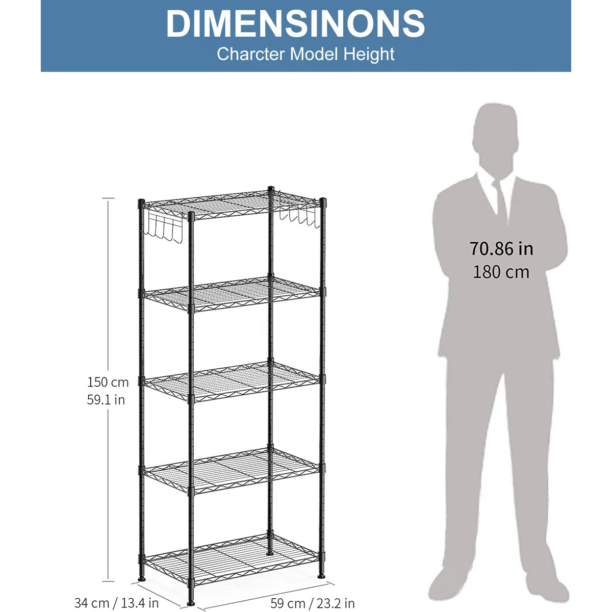 Kitchen Racks: 23.2'' Standard Baker's Rack Made of Wood and Compatible with Microwaves