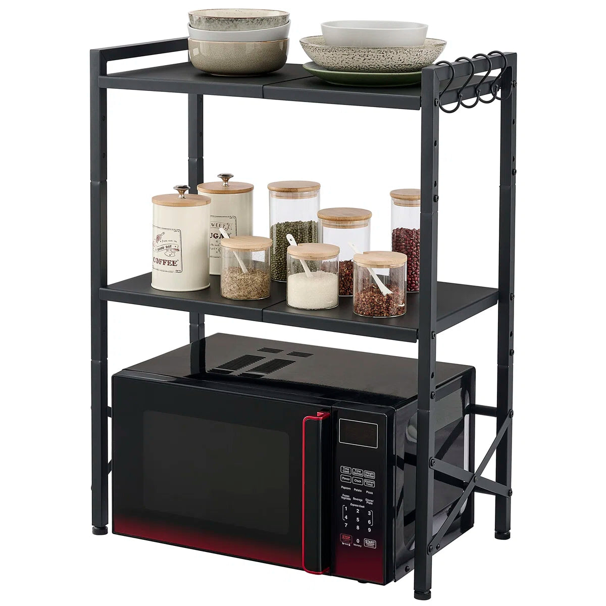 Kitchen Rack: 23.62'' Metal Microwave Oven Baker's Rack with Microwave Compatibility