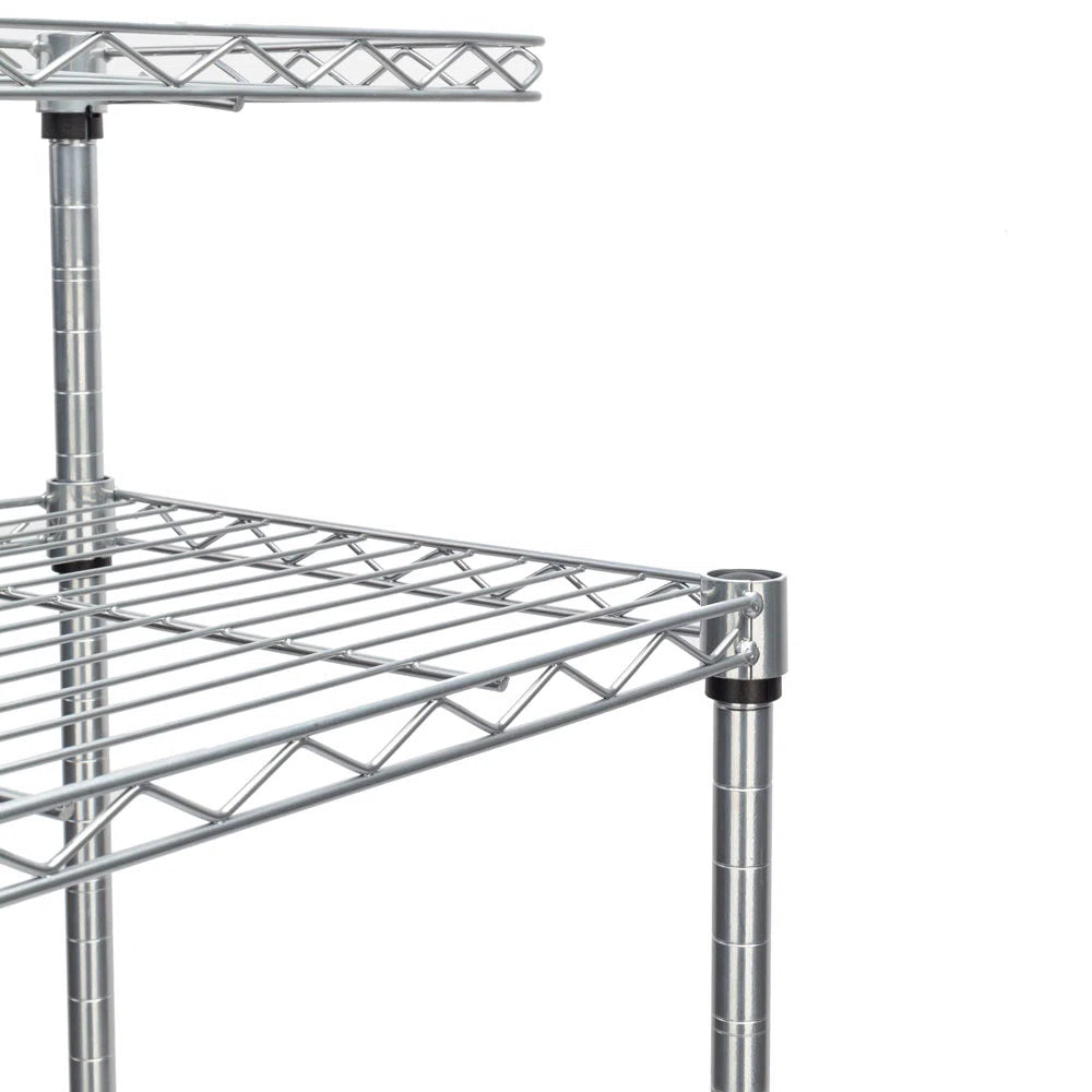 Kitchen Rack: 23.62'' Stainless Steel Standard Baker's Rack with Microwave Compatibility