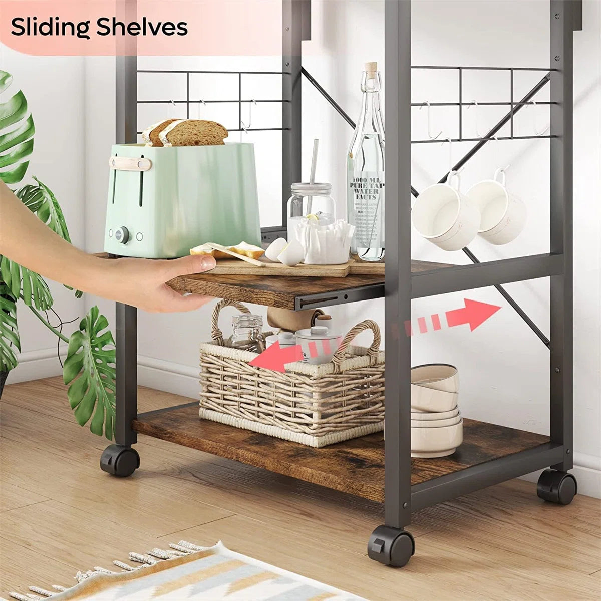 Kitchen Rack: 23.62'' Standard Baker's Rack with Microwave Compatibility