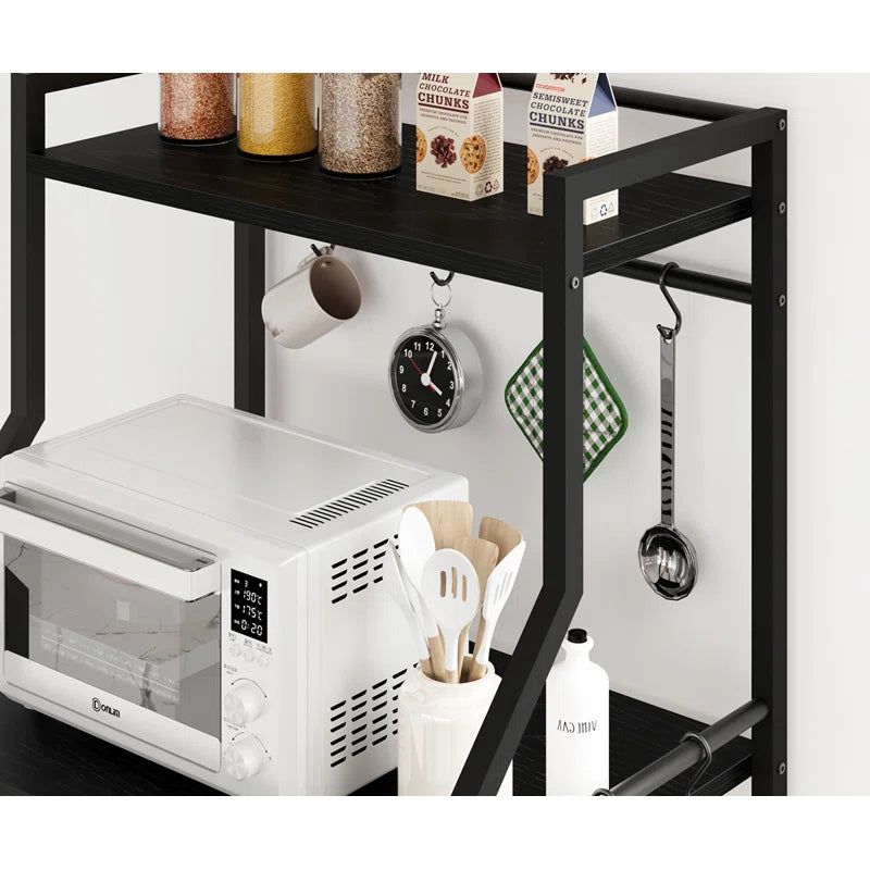Kitchen Rack: 23.6'' Standard Baker's Rack Particle Board with Microwave Compatibility