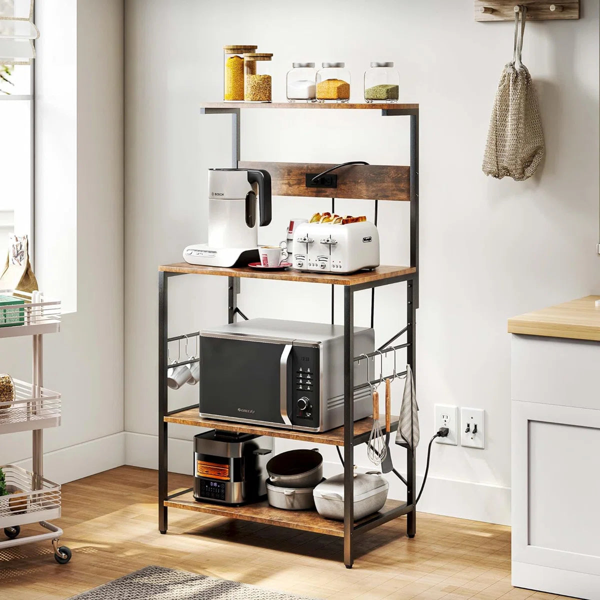 Kitchen Rack: 23.6'' Wood Standard Baker's Rack