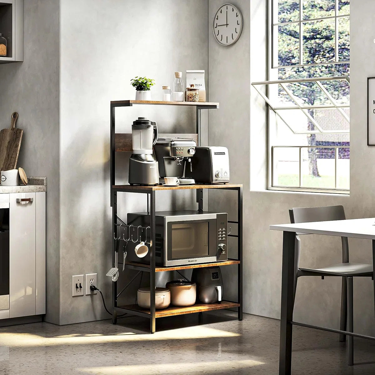 Kitchen Rack: 23.6'' Wood Standard Baker's Rack