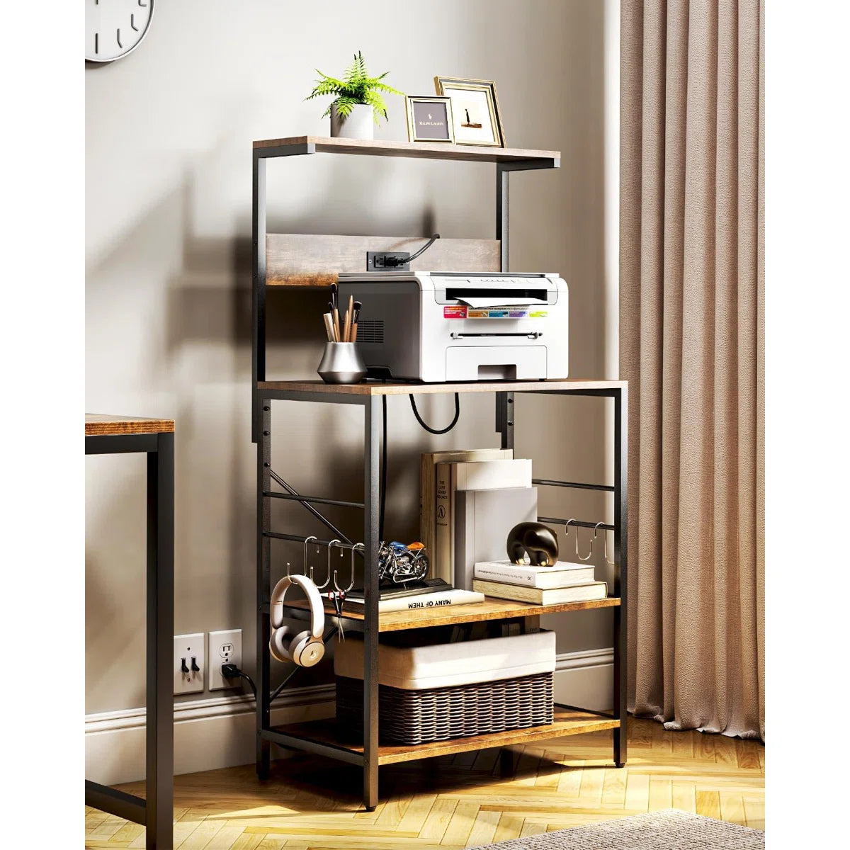 Kitchen Rack: 23.6'' Wood Standard Baker's Rack