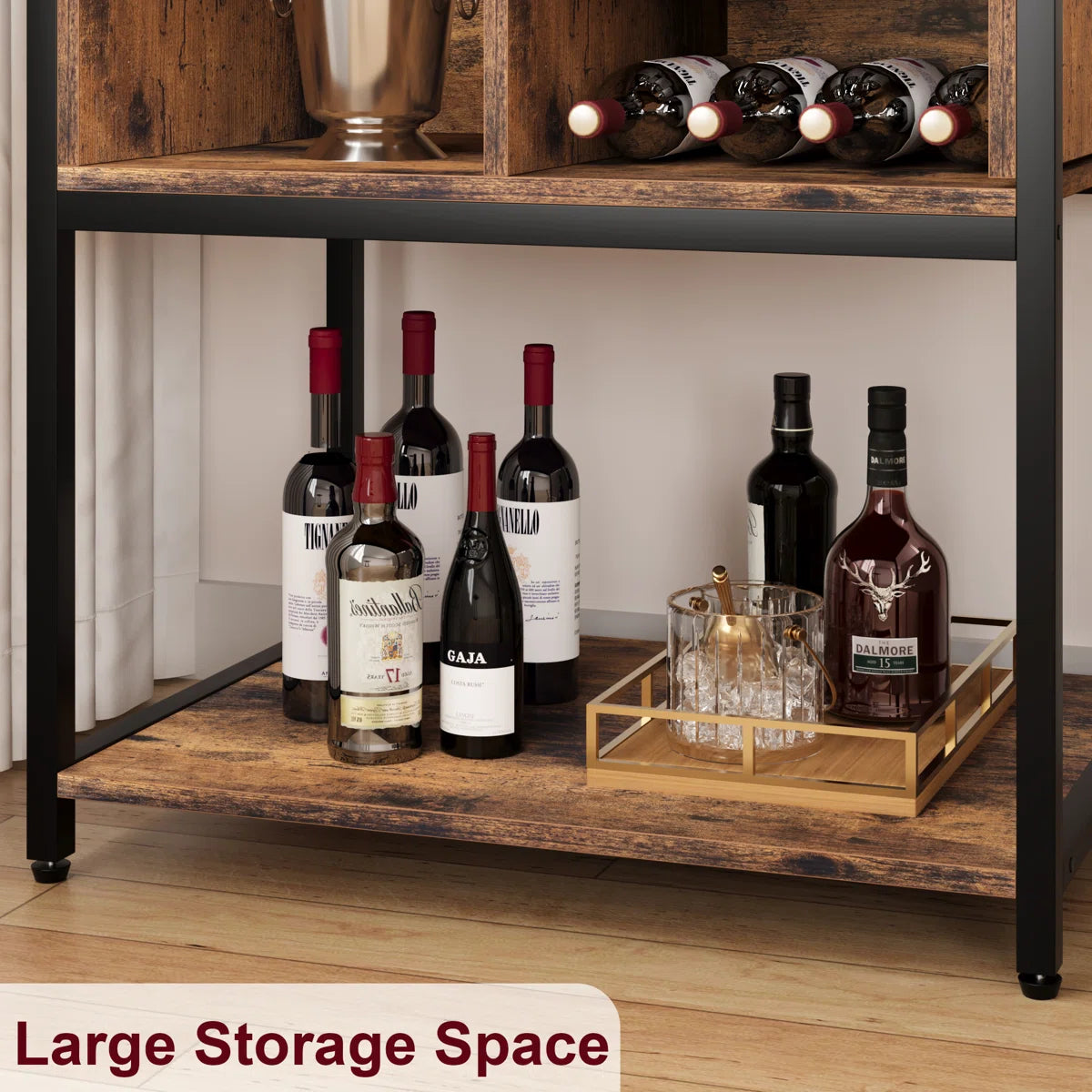 Kitchen Rack: 23.6'' Metal Standard Baker's Rack is Compatibility with Microwave