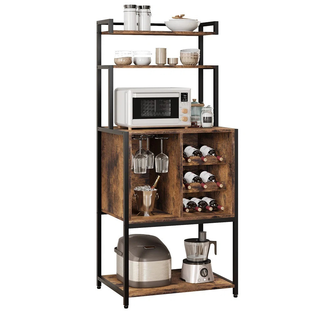 Kitchen Rack: 23.6'' Metal Standard Baker's Rack is Compatibility with Microwave