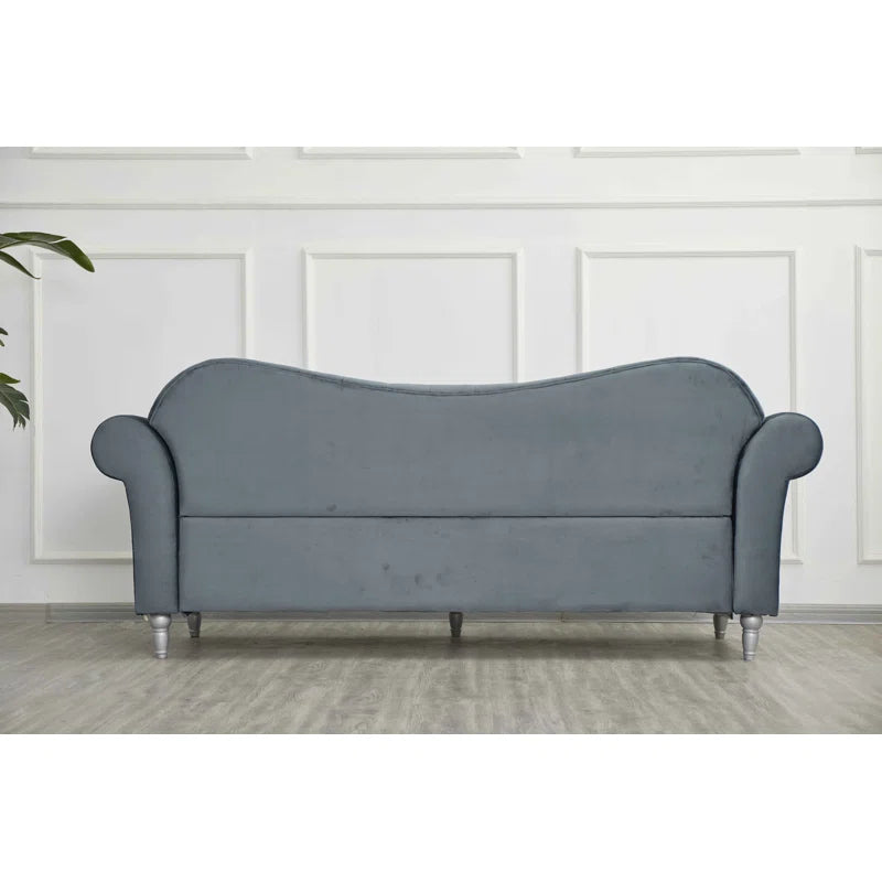 Luxury Sofa Sets: Chesterfield-Style Velvet Sofa & Loveseat Set with Nailhead Trim and Rolled Arms