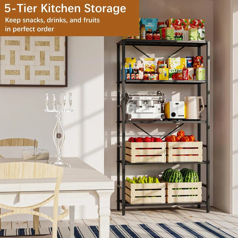 Kitchen Racks: Two-tiered, five-tiered, heavy-duty, 680kg load-capacity vertical storage shelves for organizing the kitchen and garage