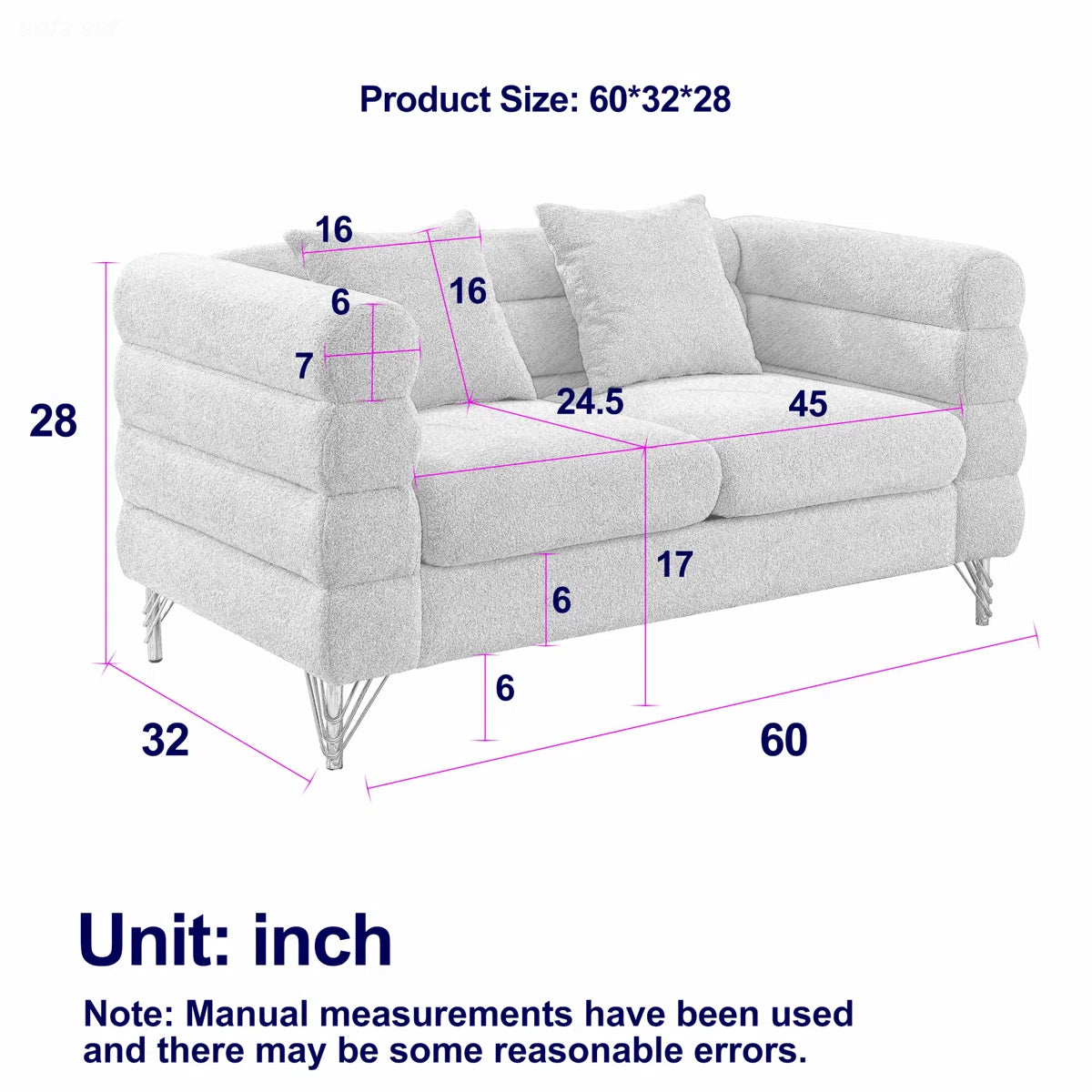 Luxury Sofa Sets: 81'' Wide 2-Piece Fabric Sofa & Loveseat Set with Toss Pillows and Gold Legs