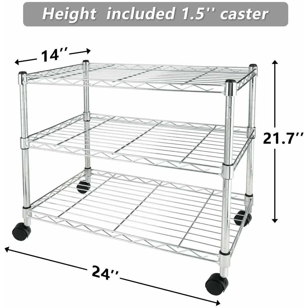 Kitchen Rack: 3-Shelf Shelving Unit