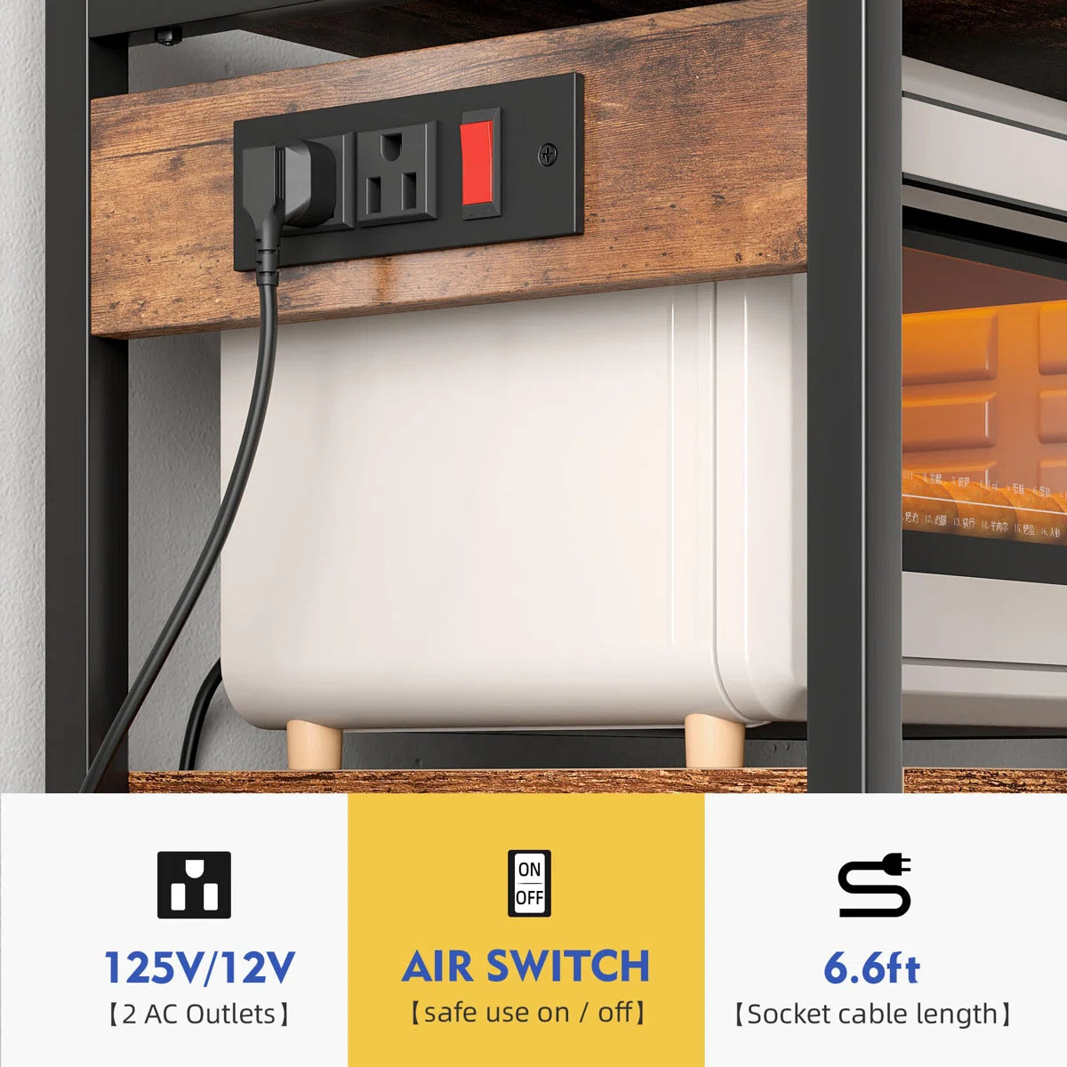 Kitchen Rack: 30'' Metal Baker's Rack with Microwave Compatibility