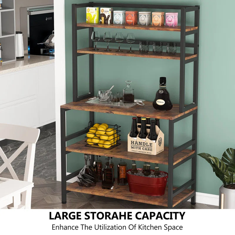 Kitchen Rack: 31.5'' Microwave-Compatibility Standard Baker's Rack made of Steel