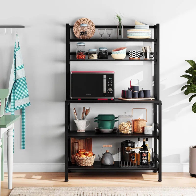 Kitchen Rack: 31.5'' Standard Baker's Rack made of Stainless Steel that is Compatible with Microwave
