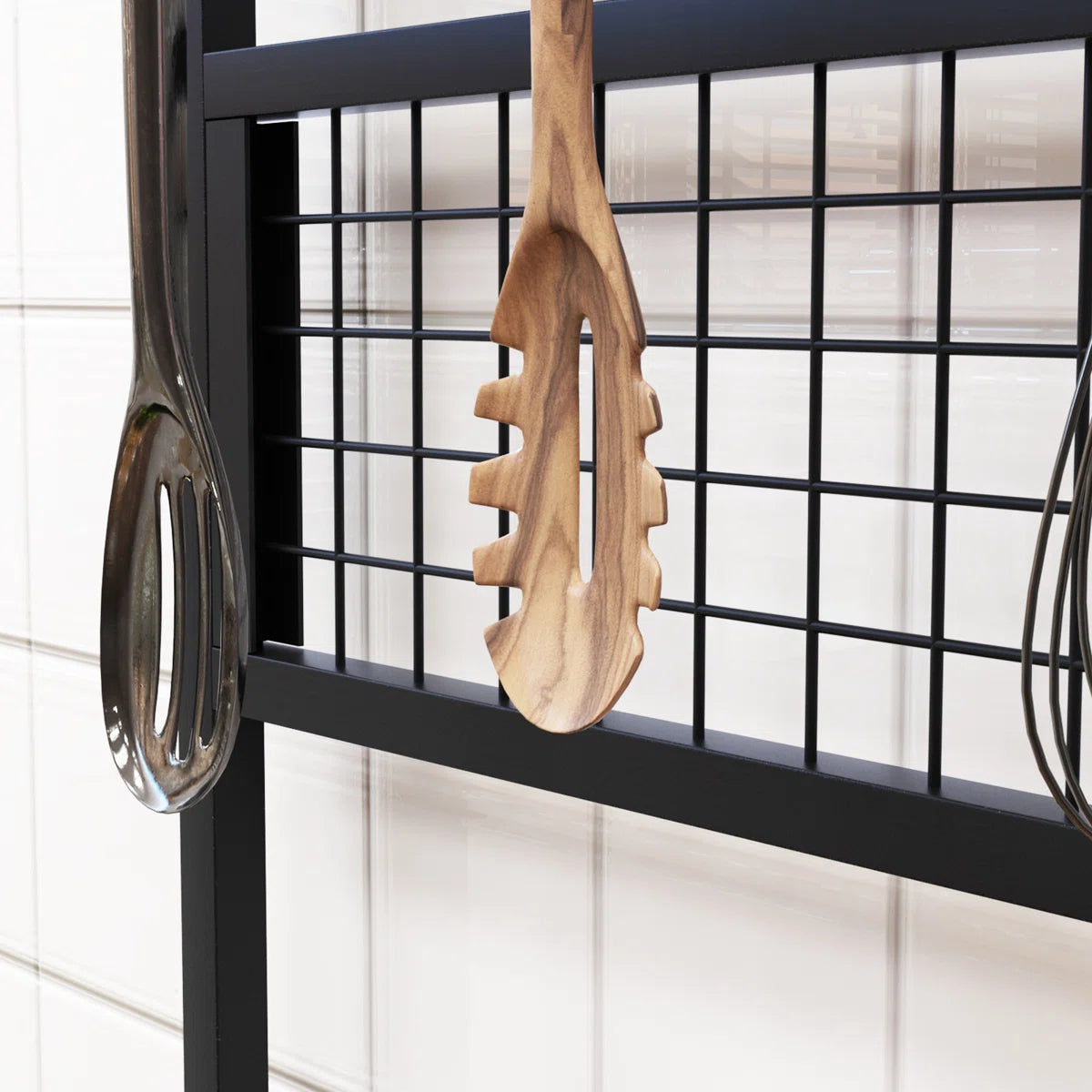 Kitchen Rack: 31.5'' Steel Standard Baker's Rack with Microwave Compatibility