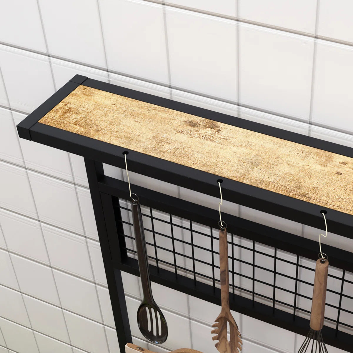 Kitchen Rack: 31.5'' Steel Standard Baker's Rack with Microwave Compatibility