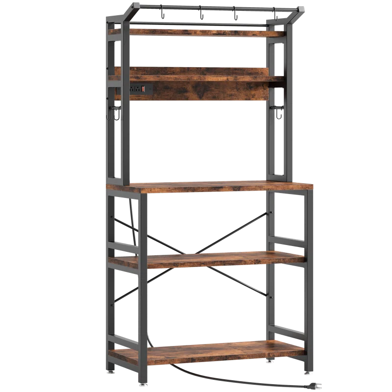 Kitchen Racks: 31'' Iron Standard Baker's Rack with Microwave Compatibility