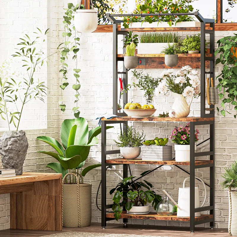 Kitchen Racks: 31'' Iron Standard Baker's Rack with Microwave Compatibility