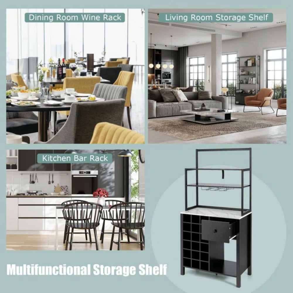 Kitchen Rack: 31'' Steel Standard Baker's Rack with Microwave Compatibility
