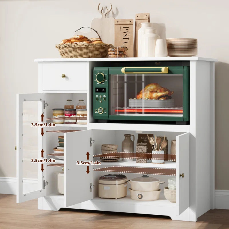 Microwave Stands :72.2 Kitchen Larder with Microwave Stand
