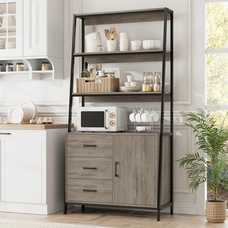 Kitchen Racks: 32.5'' Microwave-Compatible Metal Baker's Rack