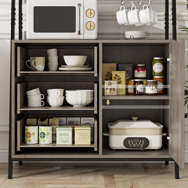 Kitchen Racks: 32.5'' Microwave-Compatible Metal Baker's Rack