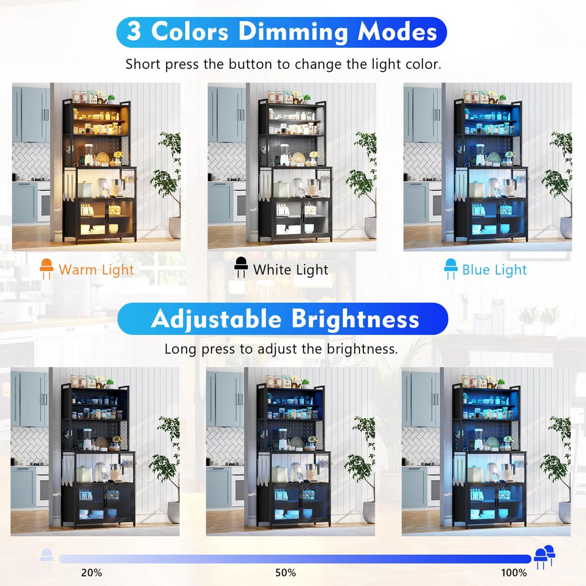 Kitchen Rack: 32'' Metal Baker's Rack with Microwave Compatibility