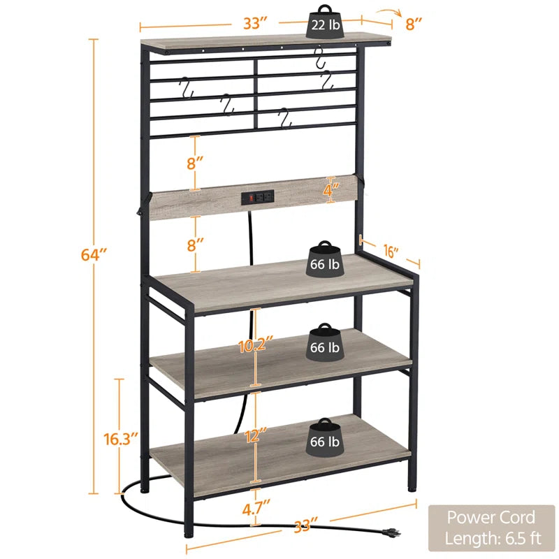 Kitchen Rack: 33'' Steel Standard Rack