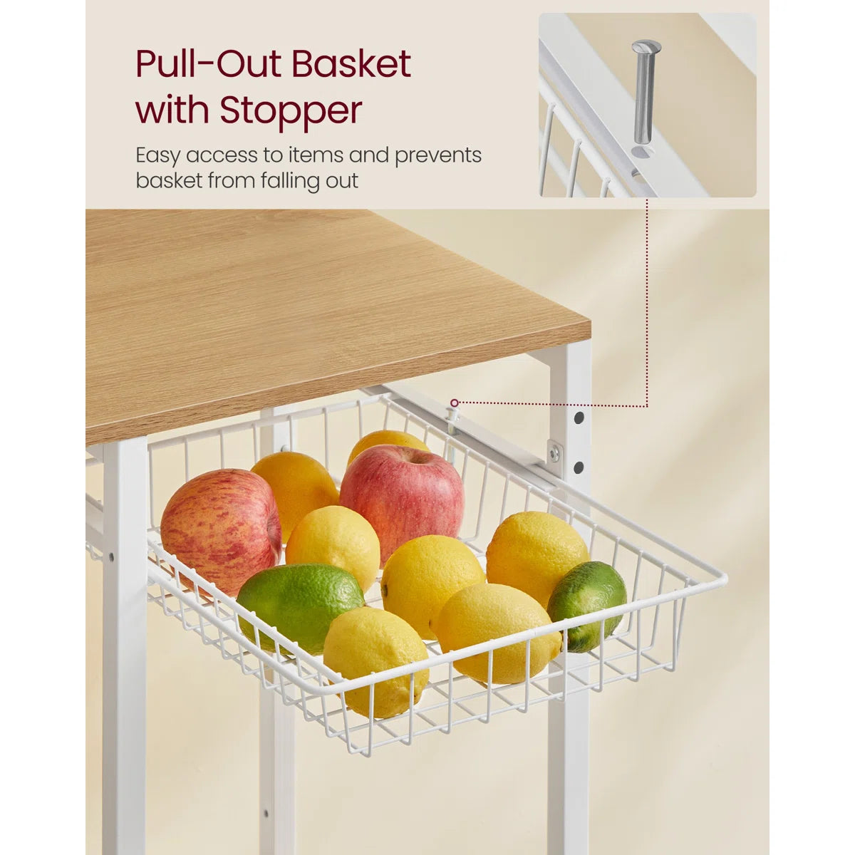 Kitchen Rack: 35.4'' Metal Baker's Rack with Microwave Compatibility