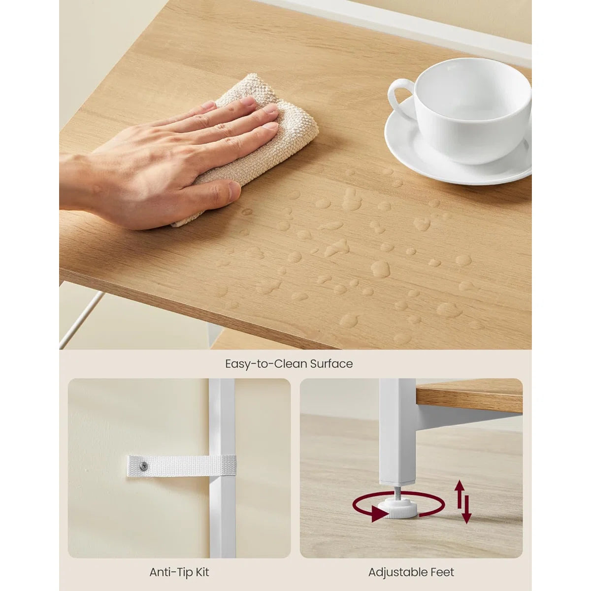 Kitchen Rack: 35.4'' Metal Baker's Rack with Microwave Compatibility