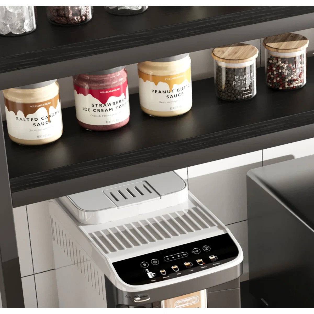 Kitchen Rack: 35.4'' Metal Baker's Rack with Microwave Compatibility