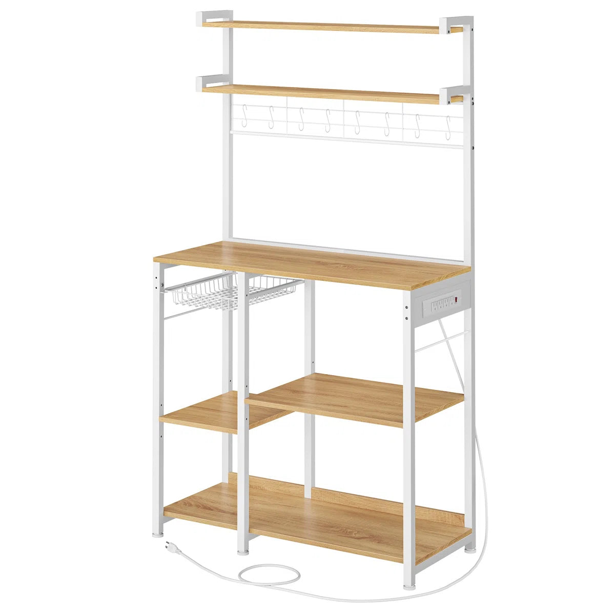 Kitchen Rack: 35.4'' Metal Baker's Rack with Microwave Compatibility
