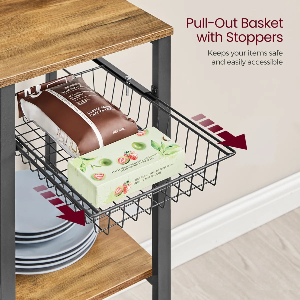 Kitchen Rack: 35.4'' Steel Standard Baker's Rack with Microwave Compatibility