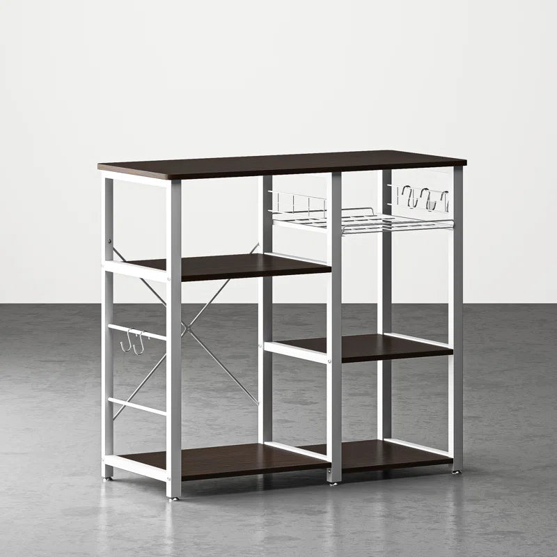Kitchen Racks: 35.4'' Standard Baker's Rack Made of Steel and Compatible with Microwaves