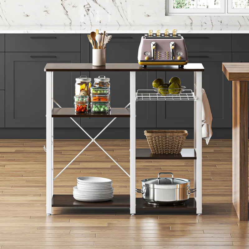 Kitchen Racks: 35.4'' Standard Baker's Rack Made of Steel and Compatible with Microwaves