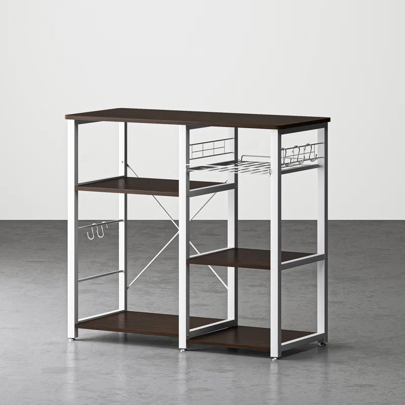 Kitchen Racks: 35.4'' Standard Baker's Rack Made of Steel and Compatible with Microwaves