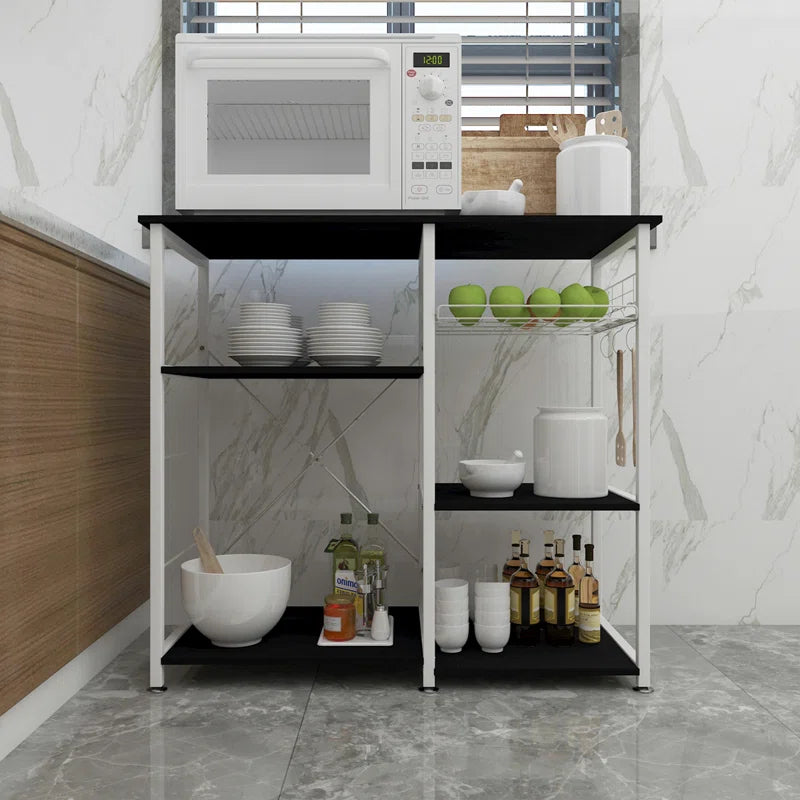 Kitchen Racks: 35.4'' Standard Baker's Rack Made of Steel and Compatible with Microwaves
