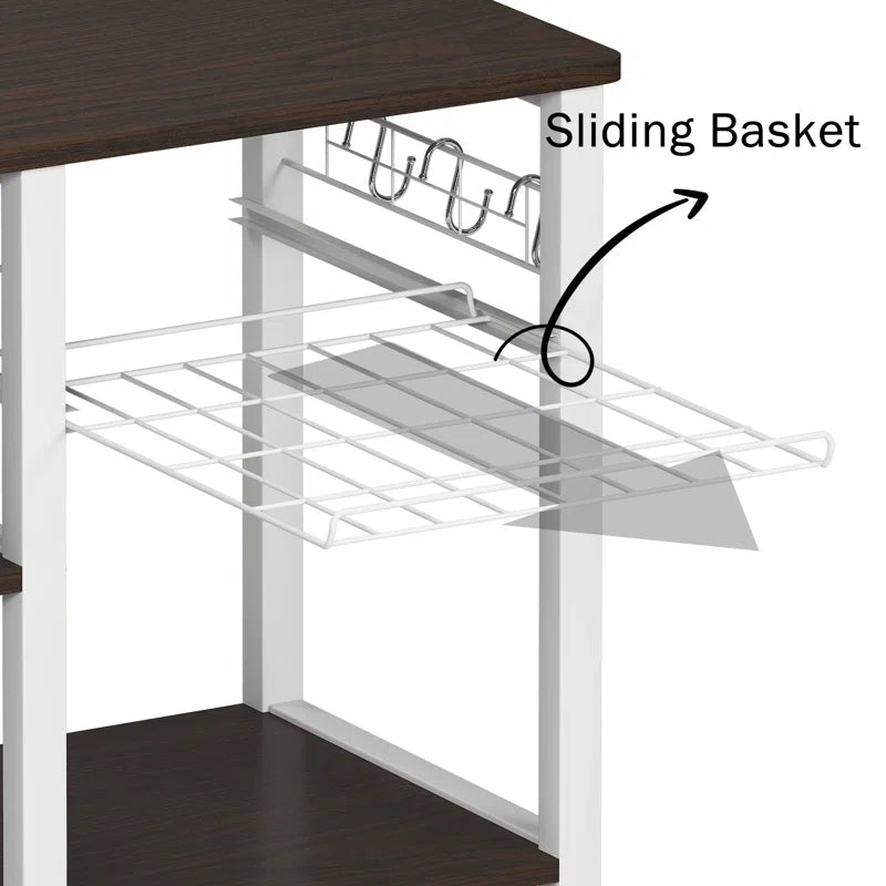 Kitchen Racks: 35.4'' Standard Baker's Rack Made of Steel and Compatible with Microwaves