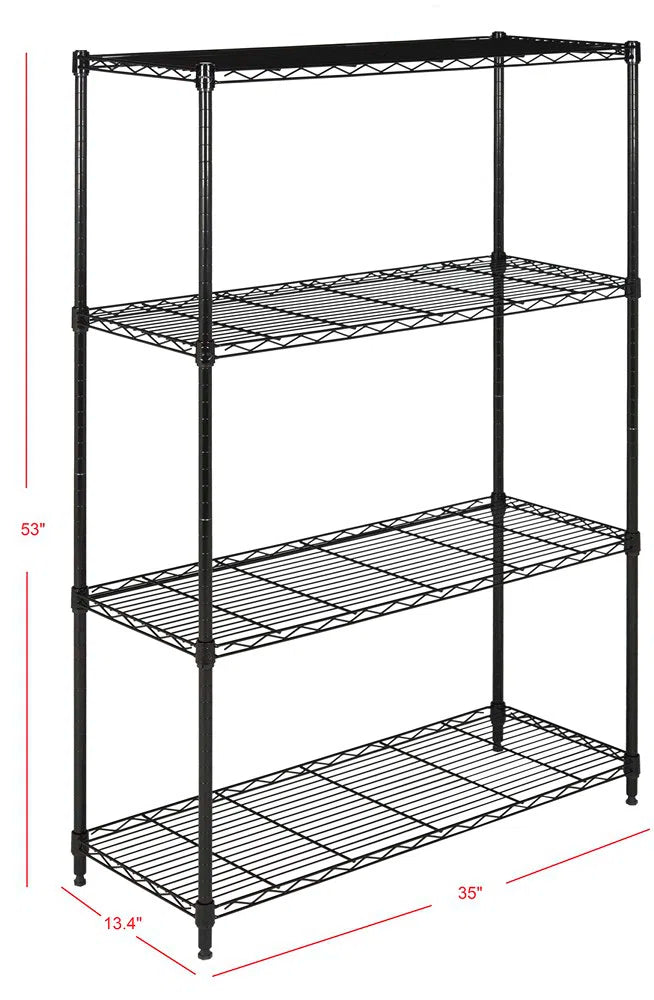 Kitchen Rack: 35'' W Plastic Height -Adjustable Shelving Unit