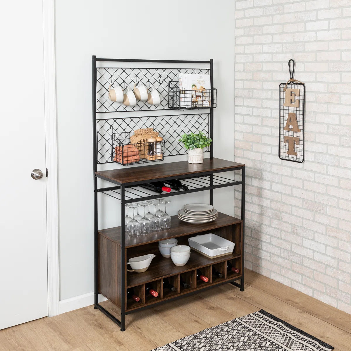 Kitchen Rack: 38'' Steel Standard Baker's Rack with Microwave Compatibility