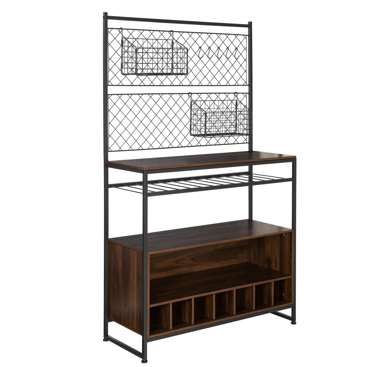 Kitchen Rack: 38'' Steel Standard Baker's Rack with Microwave Compatibility