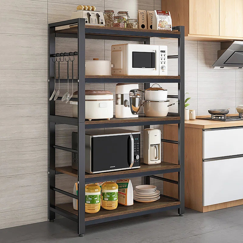 Kitchen Rack: 39.37" Standard Baker's Rack Made of Steel with Microwave