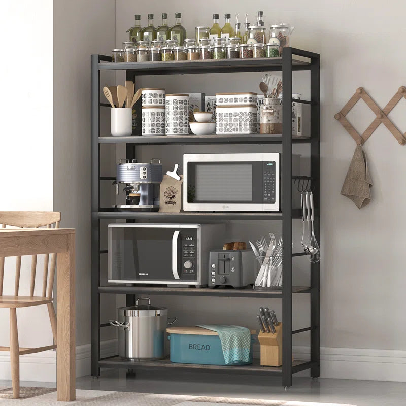 Kitchen Rack: 39.37" Standard Baker's Rack Made of Steel with Microwave