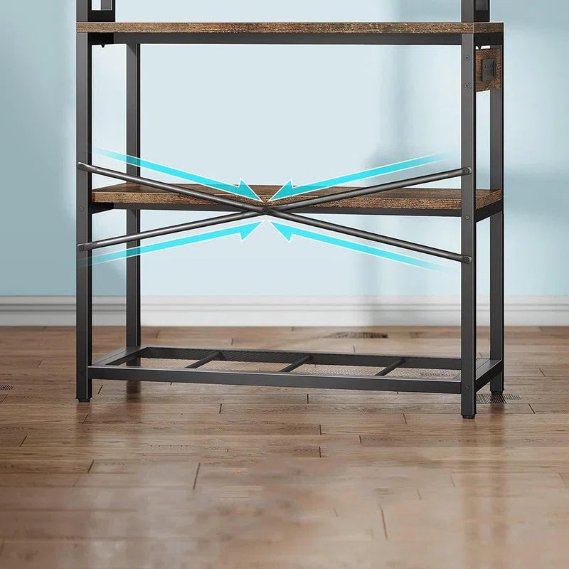 Kitchen Rack: 39.37'' Standard Baker's Rack Made of Metal and Compatible with Microwave